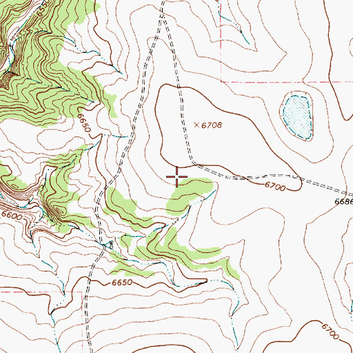 Topographic Map of Las Vegas Division, NM