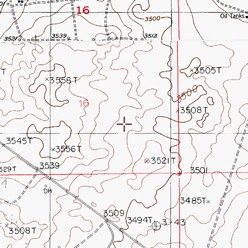 Topographic Map of Loco Hills Division, NM