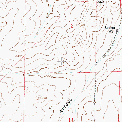 Topographic Map of Magdalena Division, NM