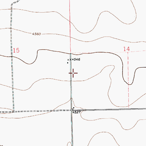 Topographic Map of Melrose Division, NM