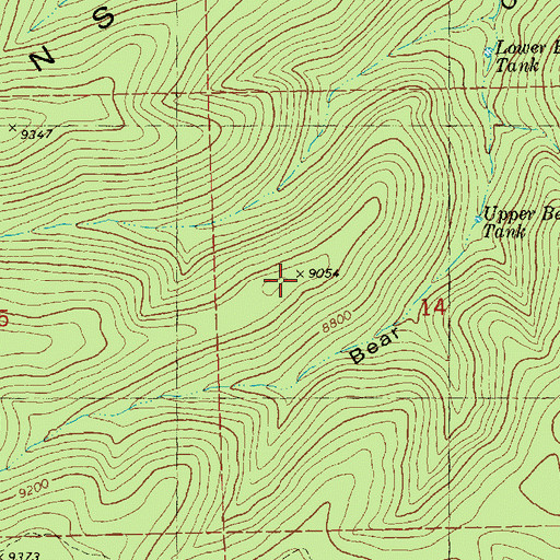 Topographic Map of Quemado Division, NM