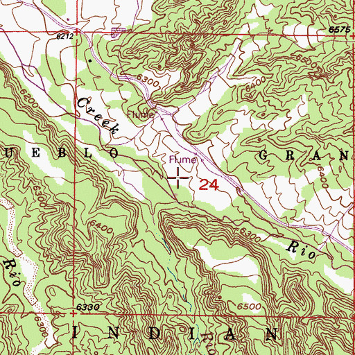 Topographic Map of Santa Fe North Division, NM
