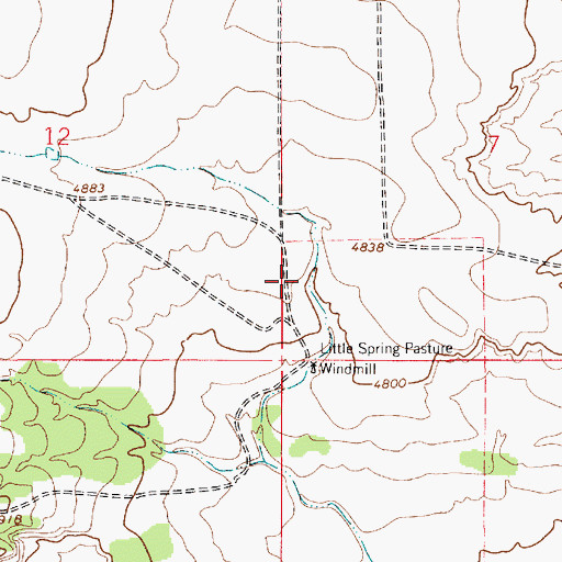 Topographic Map of Santa Rosa Division, NM
