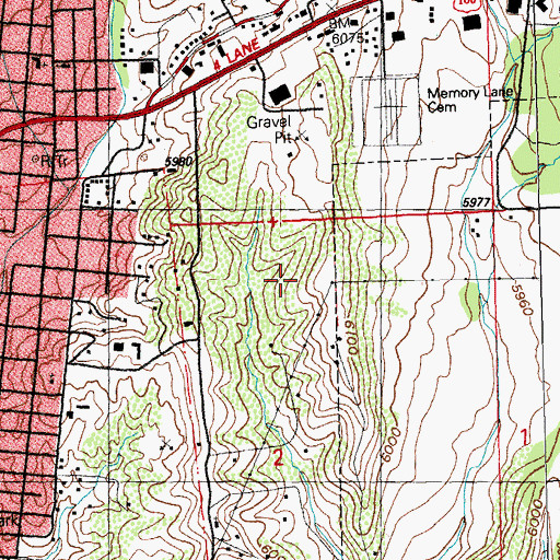 Topographic Map of Silver City Division, NM