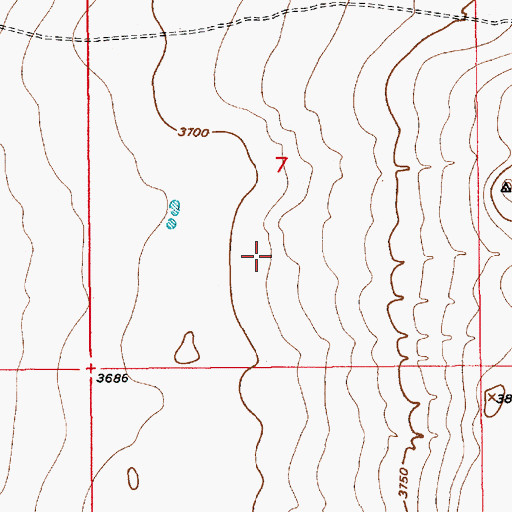 Topographic Map of Southeast Chaves Division, NM
