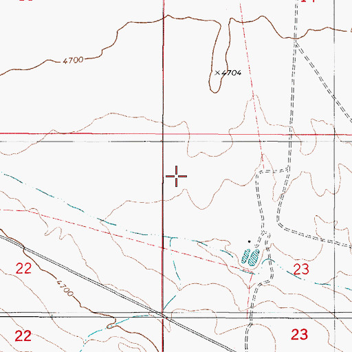 Topographic Map of Southeast Otero Division, NM