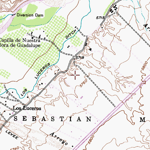 Topographic Map of South Rio Arriba Division, NM