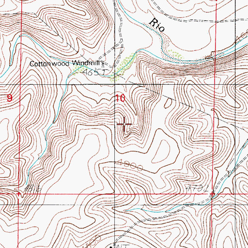 Topographic Map of Southwest Chaves Division, NM