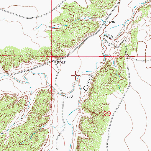 Topographic Map of Soda Creek, CO