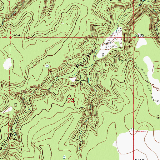 Topographic Map of Trementina Division, NM