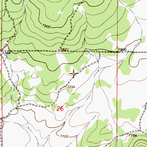 Topographic Map of Tres Piedras Division, NM