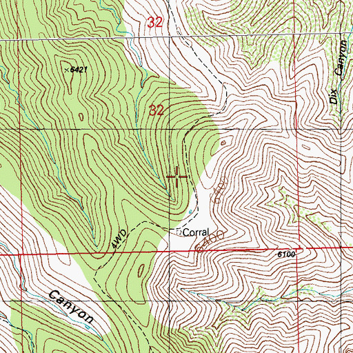 Topographic Map of Tyrone Division, NM