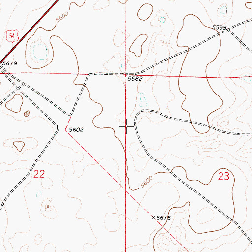 Topographic Map of Vaughn Division, NM
