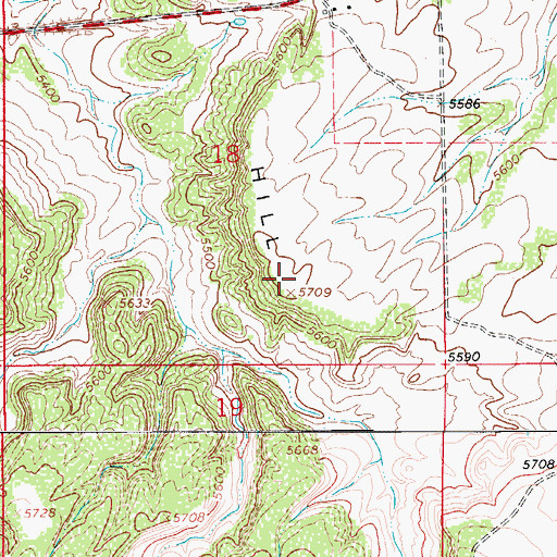 Topographic Map of Rock Creek Hill, CO