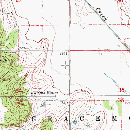 Topographic Map of Anadarko Division, OK