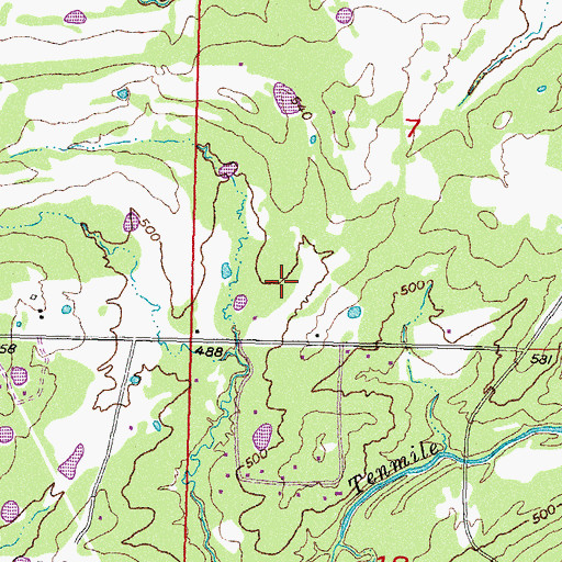 Topographic Map of Antlers Division, OK