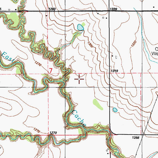 Topographic Map of Apache Division, OK