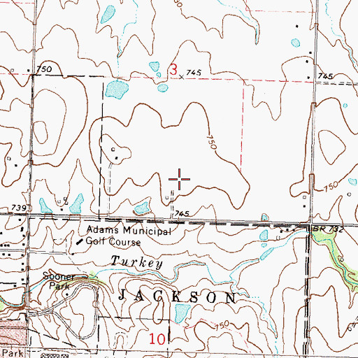 Topographic Map of Bartlesville Division, OK