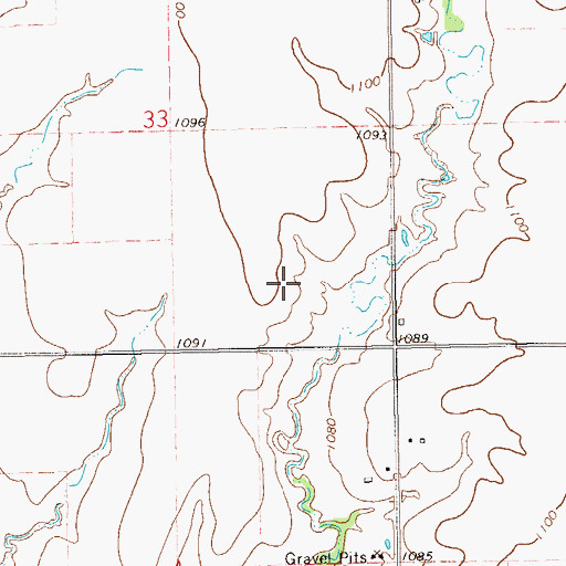 Topographic Map of Braman Division, OK
