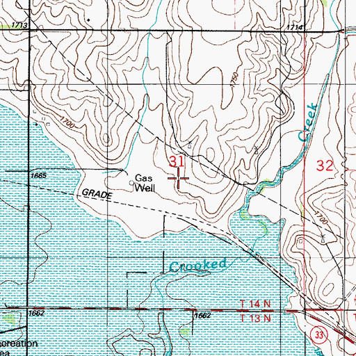 Topographic Map of Butler Division, OK