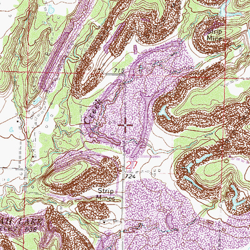 Topographic Map of Chelsea Division, OK