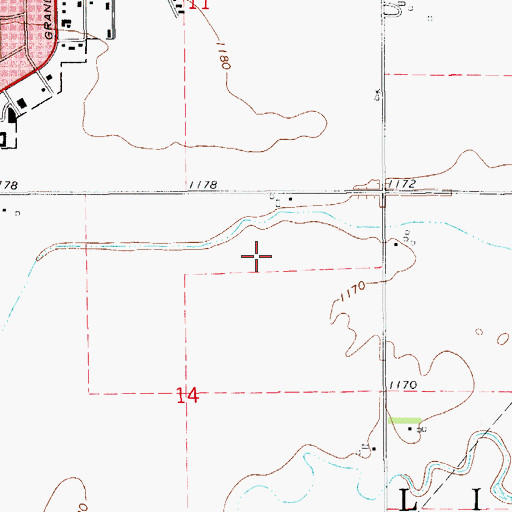 Topographic Map of Cherokee Division, OK