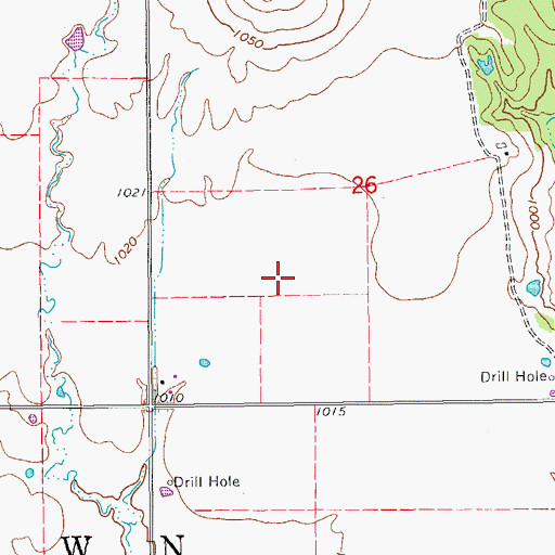 Topographic Map of Comanche Division, OK