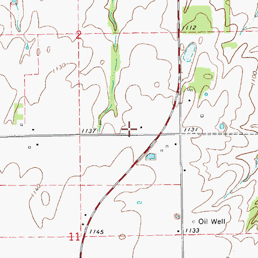 Topographic Map of Crescent Division, OK