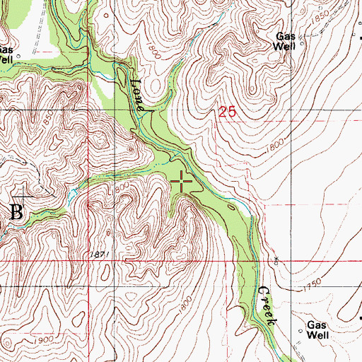 Topographic Map of Taloga-Leedey Division, OK