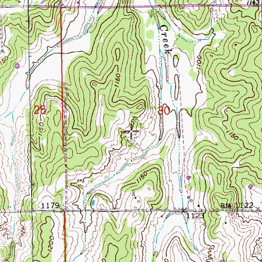 Topographic Map of East Cleveland Division, OK