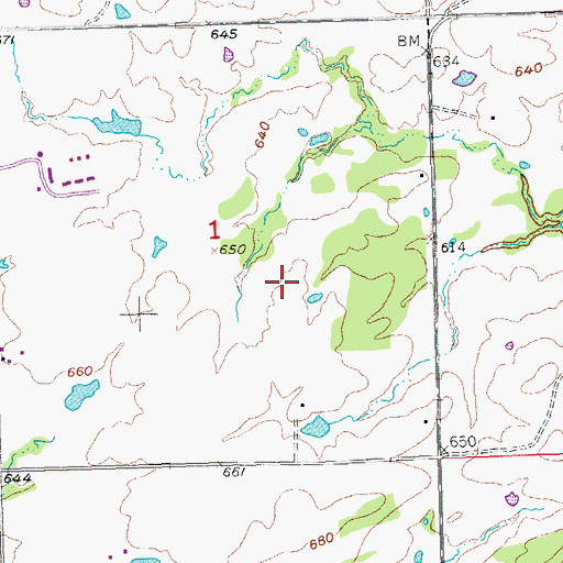 Topographic Map of East Coal Division, OK