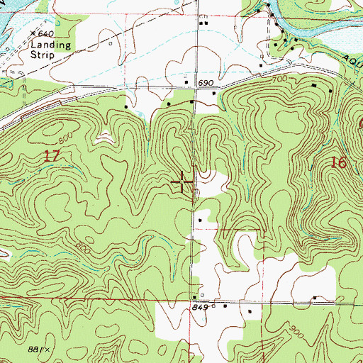 Topographic Map of East Mayes Division, OK