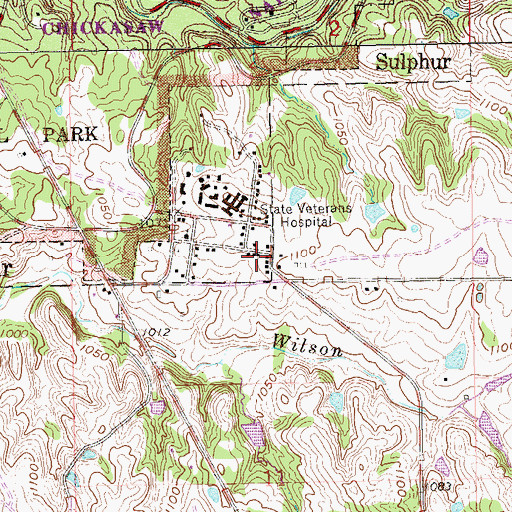 Topographic Map of East Murray Division, OK