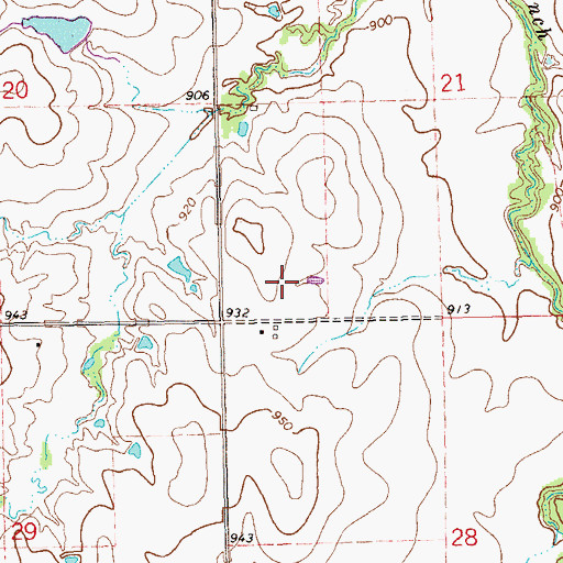 Topographic Map of East Noble Division, OK