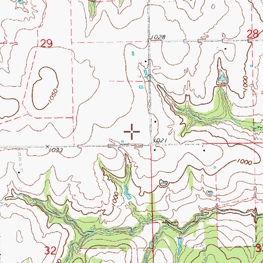 Topographic Map of Elmore City Division, OK