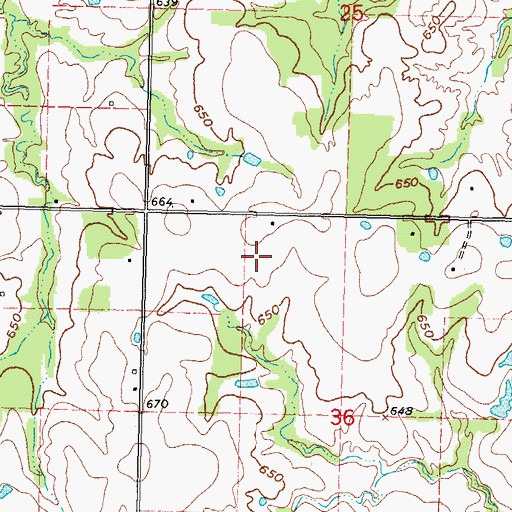 Topographic Map of Eufaula Division, OK