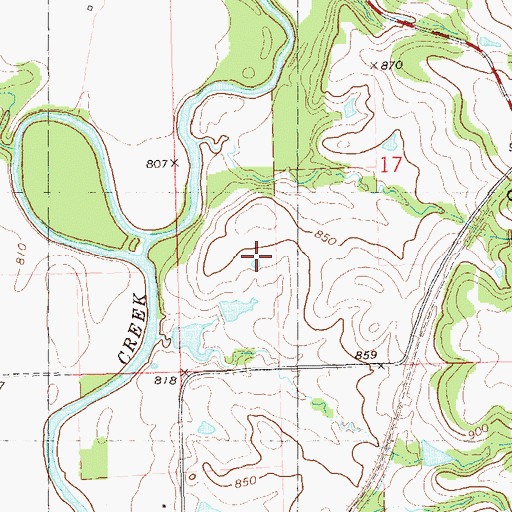Topographic Map of Fairfax Division, OK