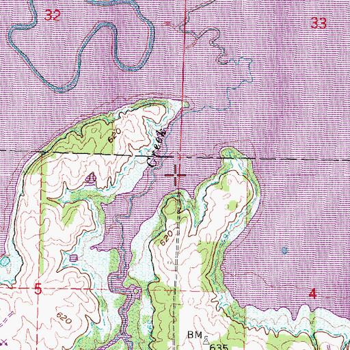 Topographic Map of Hitchita-Pierce Division, OK