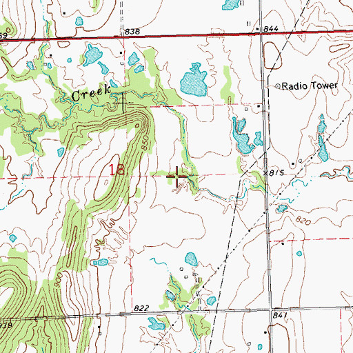 Topographic Map of Holdenville Division, OK