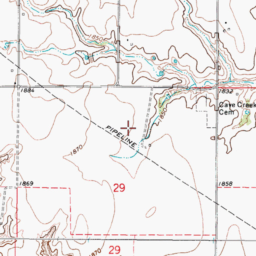 Topographic Map of Hollis Division, OK