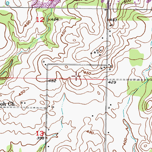 Topographic Map of Idabel Division, OK