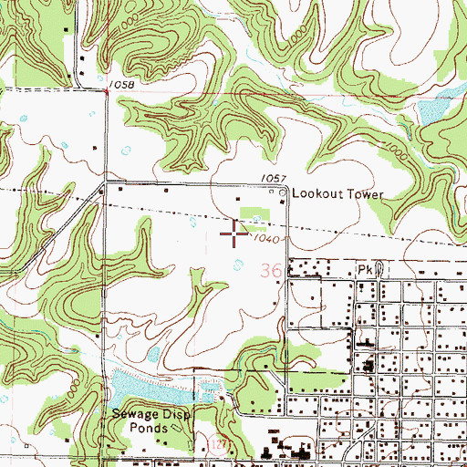 Topographic Map of Jay Division, OK