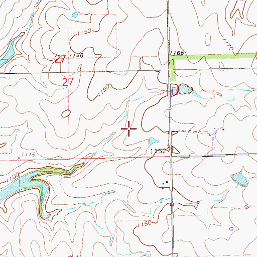 Topographic Map of Kaw City Division, OK