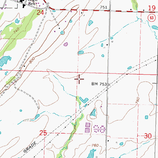Topographic Map of Kiowa-Pittsburg Division, OK