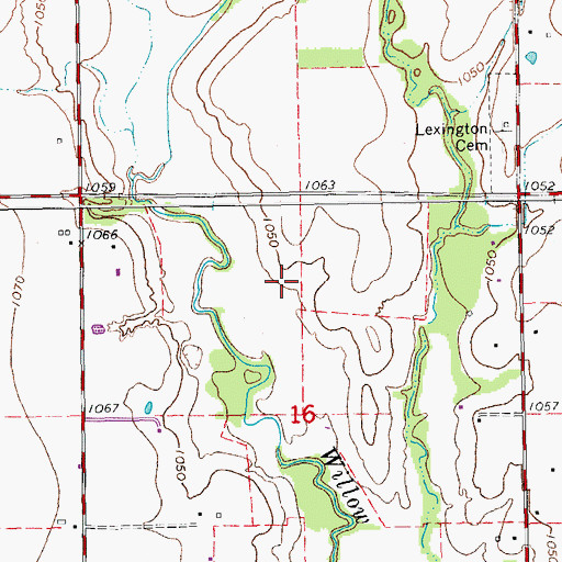 Topographic Map of Lexington Division, OK