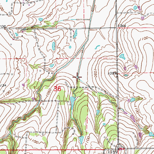 Topographic Map of Lindsay Division, OK