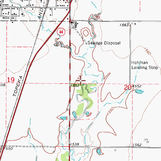 Topographic Map of Lone Wolf Division, OK