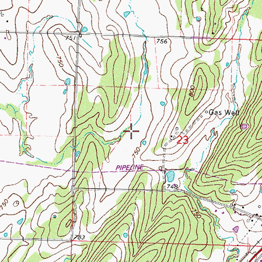 Topographic Map of McAlester Division, OK