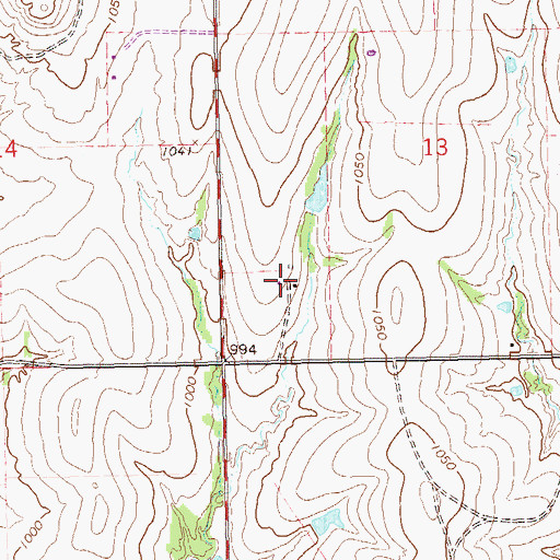 Topographic Map of McCord-Braden Division, OK