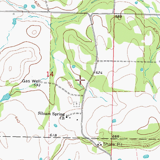 Topographic Map of McCurtain Division, OK